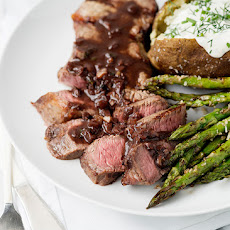 Red Wine Strip Steaks