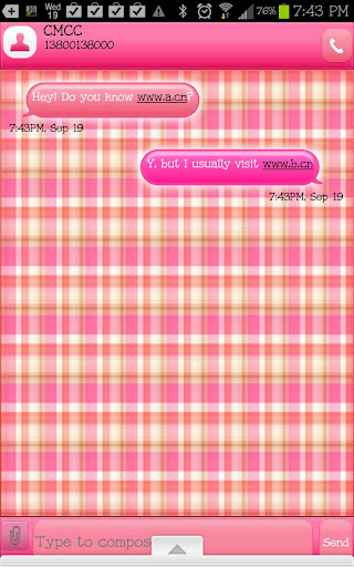 GO SMS - Plaid Spazz