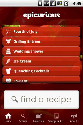 Epicurious Recipe App