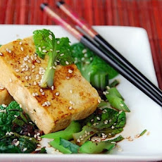 Grilled Tofu and Sauteed Asian Greens