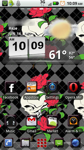 Skull Roses GO Launcher Theme