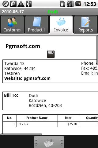 PGM-Invoice Demo