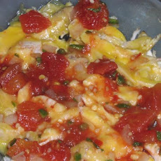 Leftover Salsa Chicken and Cheese
