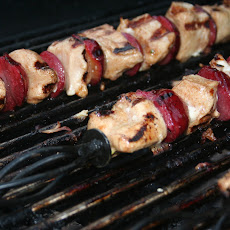 Grilled 5 Spice Chicken & Plum Kabobs