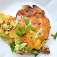 Sausage, Jalapeño, and Cheddar Spoonbread