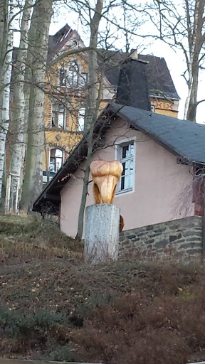 Holzfigur Zahn