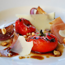 Roasted Red Pimento Peppers with Hazlenuts, Prosciutto and Campo D Montal
