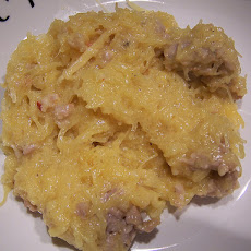 Cheesy Spaghetti Squash With Sausage