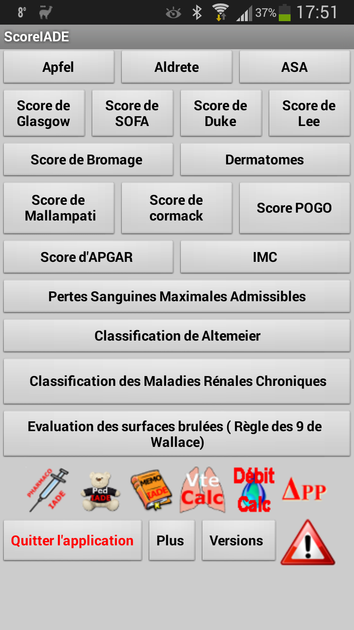 Android application ScoreIADE screenshort