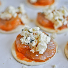 Mini Buffalo Shrimp Puff Pastry Pizzas