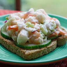Shrimp Salad on Cucumber Slices