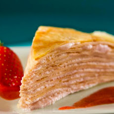 Strawberry Cream Mille Crepe Cake