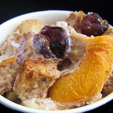 Peachy Pear Bread Pudding