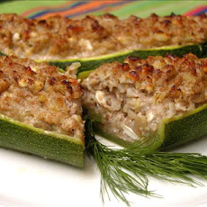 Stuffed Zucchini With Walnuts and Feta