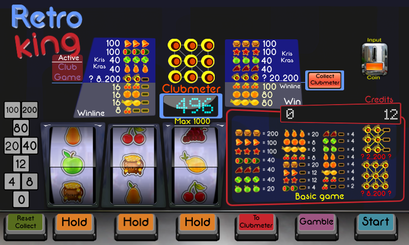 Android application Retro King slot machine screenshort
