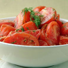 Marinated Heirloom Tomatoes with Mustard and Dill