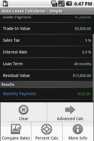 Car Lease Calculator