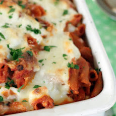 Three Cheese Baked Ziti with Eggplant