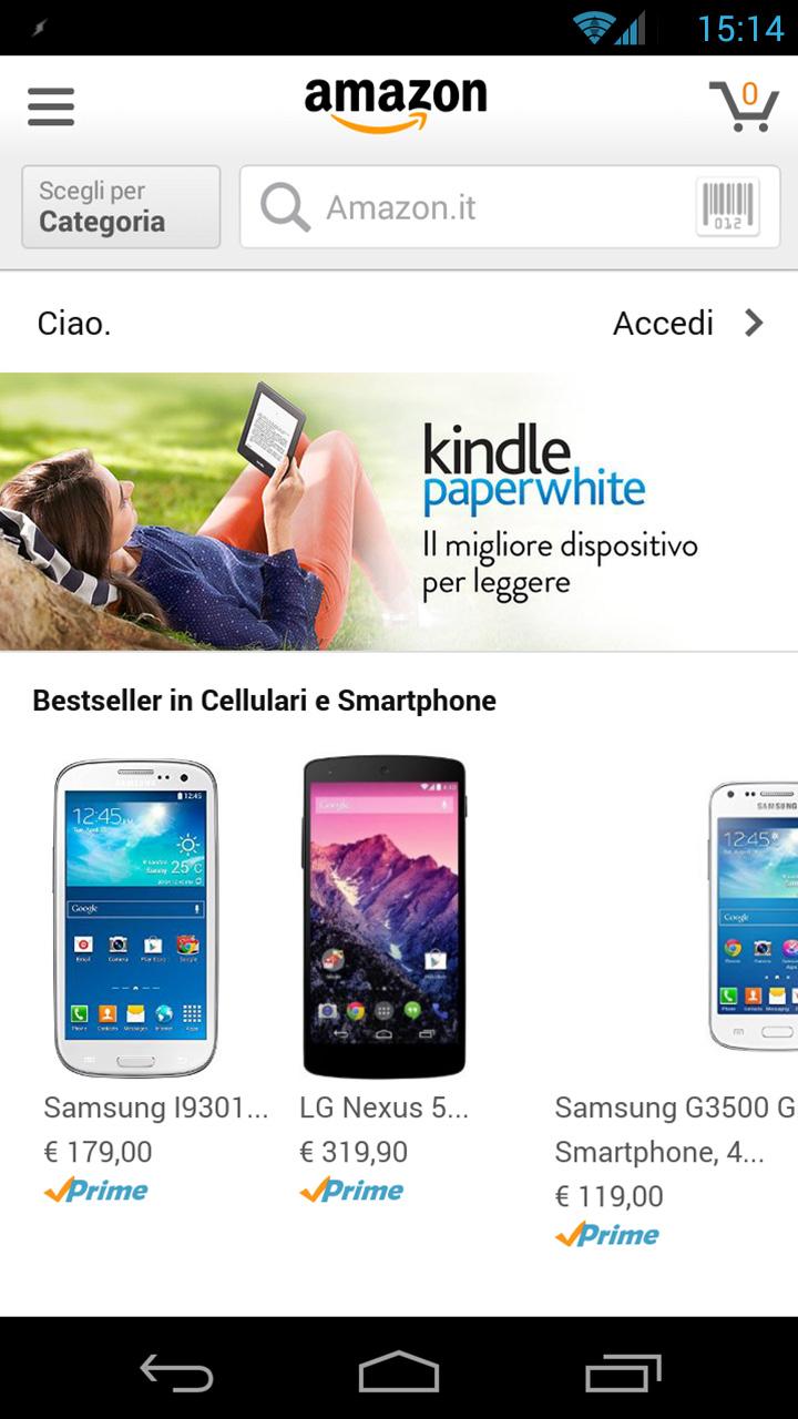 Android application Amazon Shopping screenshort
