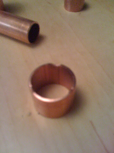 prepping the copper tubing