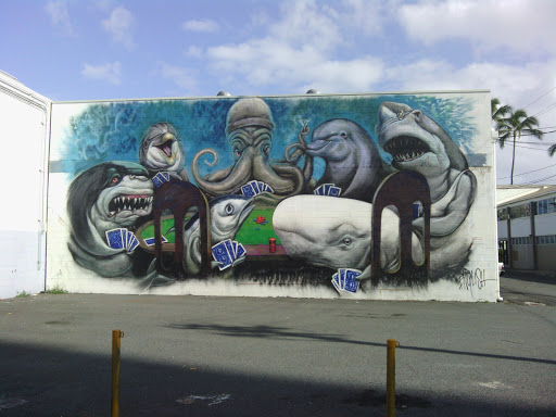 Shark,Whale,Dolphin,Octopus and Fish Poker