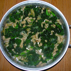 Braised kale with orange tamari cannellini