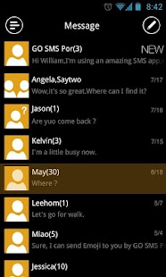 How to install GO SMS Pro WP8 Orange theme 2.0 unlimited apk for pc