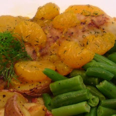 Fish With Mandarin and Dill Sauce