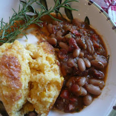 Pesto Infused White Bean and Sun-Dried Tomato Stew (Crockpot)
