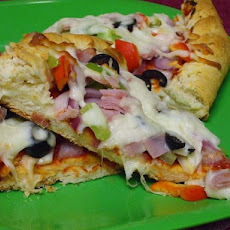 Double-The-Cheese, Ham-N-Vegie Pizza