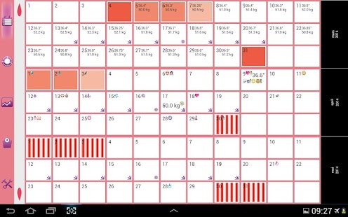 Libressekalenderen Menskalender som holder oversikt over