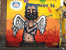 Kiosk Graffiti Angel Mural