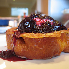 Brioche French Toast w/ Cream Cheese and (Sour) Cherry Compote