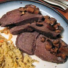 Cured Buffalo Sirloin Roast With Mushroom Jus