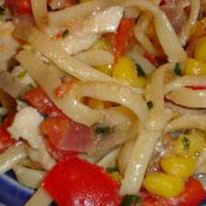 Tequila Chicken over Linguine