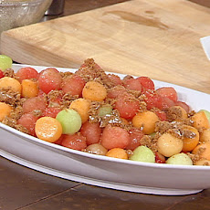 Fresh Melon with Crisp Amaretti Topping