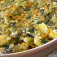 Root Vegetable, Mushroom and Bread Dressing
