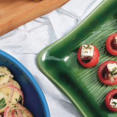 Cherry Tomatoes Stuffed with Marinated Feta