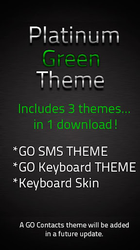 GO SMS Green Platinum Theme