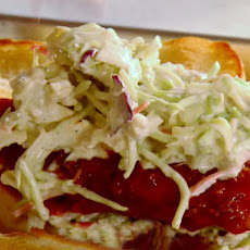 Buffalo Chicken Sandwich with Blue Cheese Slaw