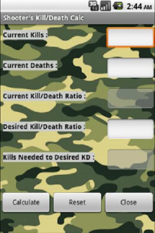 Shooter's Kill Death Calc