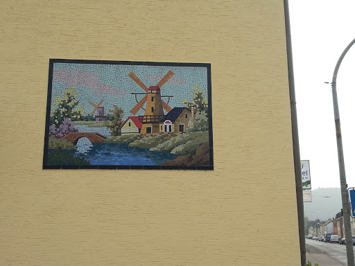 Windmühle An Der Wand