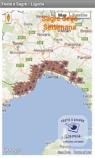 Sagre Liguria Map