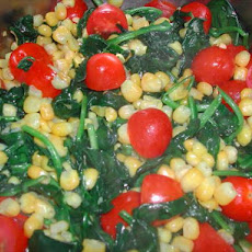 Spinach With Corn and Tomatoes