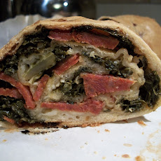 Kale, Chorizo, and Manchego Stromboli