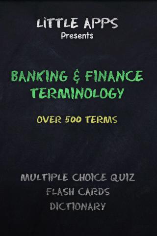 BANKING FINANCE Terms Quiz
