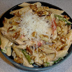 Penne Cremini -- With Sun-Dried Tomatoes and Walnuts