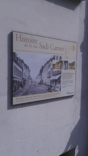 Plaque Commemorative Rue Sadi Carnot