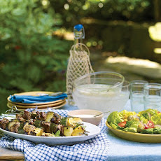 Lamb and Cucumber Kebabs with Feta Sauce