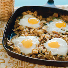 Eggs on Potato Chips
